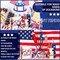5 Pcs 4th of July Table Decorations Memorial Day Patriotic Table Centerpieces Rustic Independence Day Wood Firework Signs Tiered Tray Decor Rustic God Bless America Decor(Star)